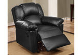 ZNTS Motion Recliner Chair 1pc Glider Couch Living Room Furniture Black Bonded Leather B011P205229