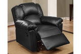 Motion Recliner Chair 1pc Glider Couch Living Room Furniture Black Bonded Leather B011P205229
