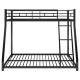 ZNTS Metal Floor Bunk Bed, Twin over Full,Black 45259317