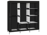 71" Portable Closet Wardrobe Clothes Rack Storage Organizer with Shelf Black 43726129