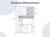 Over-The-Toilet Storage Cabinet - 1 Top Shelf 2 Enclosed Cabinets Toilet Paper Holder, 32048221