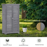 ZNTS TOPMAXen Garden Shed 3-tier Patio Storage Cabinet Outdoor Organizeren Lockers with Fir WF285327AAE