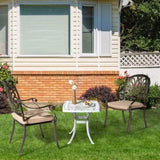 Outdoorr Cast Aluminum Square Table, End Table Side Table for Paio Backyard Pool, Cast Aluminum 53658933