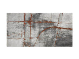 Quarry 5x6.5' Abstract Area Rug, Gray & Orange Polypropylene B2719P245965
