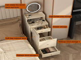 3 in 1 Vanity Desk With mirror and light ,Small makeup vanity set with charging station, With 2 W1321P205993