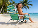 5-Position Adjustable Backpack Beach Chair with Storage Bag, Cooler Pouch & Side Bags Ideal for 70617796