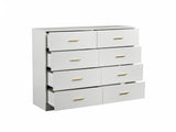 ZNTS Modern White 8-Drawer Dresser for Bedroom - Ample Storage Wide Chest of Drawers, Sturdy & Safe W1785P201163