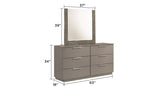 Elara Mirror Two-Tone High-Gloss Marble & Lacquer Frame with Large Reflective Surface and Elegant G150108691