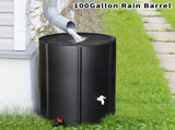 100 Gallon Folding Rain Barrel Water Collector Black 05078177