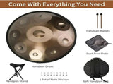 10 Notes Gold Solid Color Handpan Drum Steel Percussion Instrument 61987150