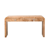 U_STYLE Modern Entryway Table with Burl Wood Veneer,Suitable for Entryway, Hallway, Living Room, N711P216235D