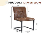 4 Ergonomic Brown Technology Fabric Dining Chairs, Perfectly Blending Comfort And Simplicity. A Box W1512P414471