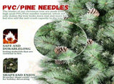 Artificial 4ft Green Christmas Tree with 376PVC/Hard Needle Mixed Branch Tips,Pine cone,Hinged 69843763