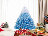 7ft Flocked Christmas Tree - 1264 Branch Tips, Fireproof PVC, 3-Section Assembly, 20" 76267000