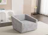 Nice Modern Upholstered Barrel Armchair, 360&deg Swivel T2574P205965