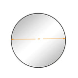 Wall Mirror 48 Inch Oversized Big Size Black Circular Mirror Metal Framed Mirror Round Vanity Mirror W1435107724