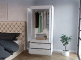 White 2-Drawer Armoire B062P202117
