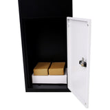 Package Delivery Box, 14'' x 11.3'' x 42'', Galvanized Steel Parcel Mailbox w/Code Lock & Mounting W46567683