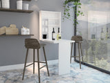 Vatta Wall Foldable Table, Seven Interior Shelves, Extending Table -White B20091998