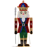 Lighted Nutcracker Christmas Yard Decorations, Pre-lit 2D Nutcracker Soldier with 162 LED Warm White 36891405
