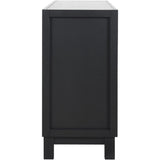 ZNTS TREXM Large Storage Space Sideboard, 4 Door Buffet Cabinet with Pull Ring Handles for Living Room, WF304838AAB