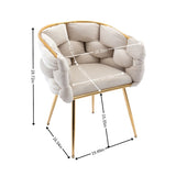 Luxury modern simple leisure velvet single sofa chair bedroom lazy person household dresser stool W117067862