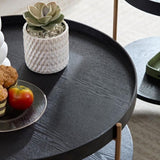 2-Piece Modern 2 tier Round Coffee Table Set for Living Room,Easy Assembly Nesting Coffee Tables, W2582P167726