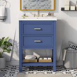 24'' Vanity with Top Sink, Modern Storage Cabinet with 2 Drawers, Single Sink N710P191968C