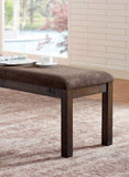 Classic Elegant Design Wooden 1pc Bench Only Dining Room Upholstered Seat Walnut Finish Bench B011P245909