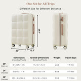 Luggage Set of 3, Airline Certified Carry-on Luggage with Cup Holder, ABS Hard Shell Luggage with N726P296016R