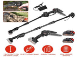 2-in-1 Cordless Pole Saw, Brushless Mini Chainsaw Cordless with Pole, 2 Pack 21500mAh Batteries 70458939