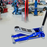 ZNTS 3T Aluminum Iron Horizontal Jack/Hydraulic Trolley Service/Floor Jack with Extra Saddle W1102P154126