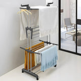 Clothes Drying Rack, Oversized 4-Tier Foldable Stainless Steel Drying Rack Clothing, 36130583