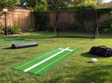 10x3 ft Softball Pitching Mat, Portable Baseball Pitching Rubber Mat with Antifade Turf & Antislip 30297989