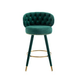 COOLMORE Counter Height Bar Stools Set 2 for Kitchen Counter Solid Wood Legs with a fixed height W1539111148
