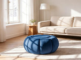 Pumpkin Shaped Velvet Storage Ottoman, Multi-Functional Foot Rest Stool with Hidden Storage, Flip 86600516