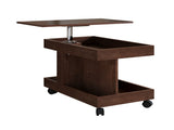 Small Coffee Table Wheels, 360&deg Rotating Desktop Multi-Functional Side Table, Rolling End Table 09869687