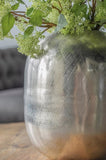 12.5x12.5x15" Aluminum Vase, Silver Streaks W2078P316668