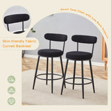 Fashionable and Comfortable - Two Sets of Ergonomic High Legged Bar Chairs, With Black Breathable W1151P279689