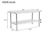Stainless Steel Table 24 x 48Inch Stainless Steel Prep Table, Commercial Kitchen Metal Table for 79688444