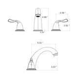 8-Inch 3 Holes 2 Handles Bathroom Sink Faucet, Brushed Nickel W122466237