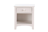 Karine Wooden Nightstand With One Drawer In White Finish SR014238