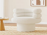 360&degSwivel Chair Swivel Accent Chair Round Swivel Chair Barrel Chair Vanity Chair for Living N763P331761K