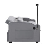 Modern Velvet Loveseat Futon Sofa Couch w/Pullout Bed,Small Love Seat Lounge Sofa with adjustable W2297P224268