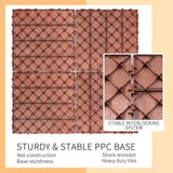 Plastic Interlocking Deck Tiles, 11.8"x11.8", Patio Flooring Outdoor Waterproof All W2882P204149