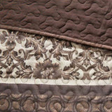 5 Piece Jacquard Quilt Set with Throw Pillows Red King/Cal King B03597548