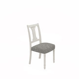 Tannen Set of 2 White and Gray Dining Side Chair B061P182979