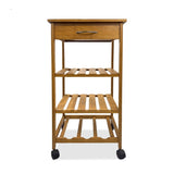 Modern Contemporary Trolley With Three Open Shelves And Storage Drawer B2741P341690