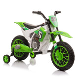 ZNTS 12V Kids Ride on Toy Motorcycle, Electric Motor Toy Bike with Training Wheels for Kids 3-6, Green W2181137974