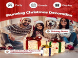 Christmas LED Gift Decor - 3 Stackable Boxes, Sturdy Waterproof Design, Fireplace/Tree/Porch Display 70434857